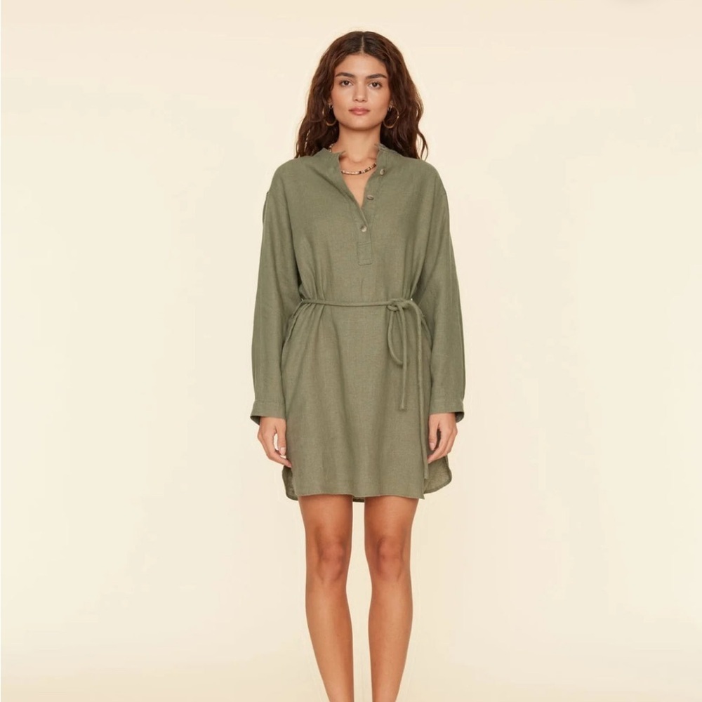 XIRENA women Dorian dress Mossy size XS linen